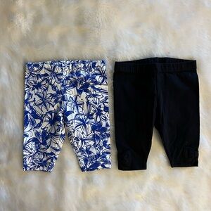 Koala Kids Blue Floral and Black Leggings